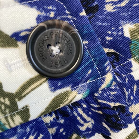 Brooks Brothers Skirt Womens 12 Blue Floral A Line Office Red Fleece - Picture 3 of 12